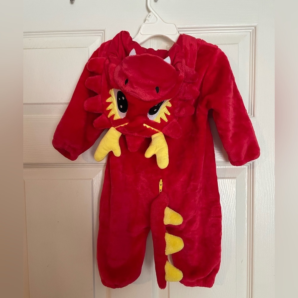 3-6 Month Size Red and Yellow Dragon Costume for Kids